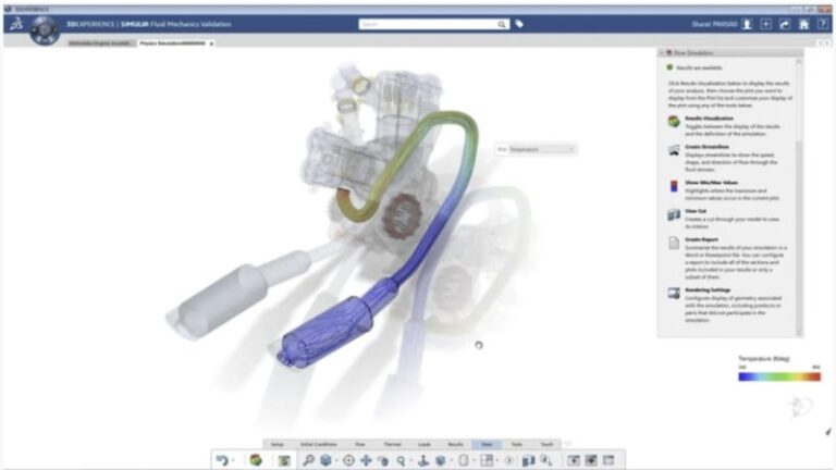 Understand Fluid Behavior in a Collaborative Environment with 3DEXPERIENCE® Works SimulationHigh-fidelity internal and external fluid flow and thermal simulations for SOLIDWORKS® users maximize performance and minimize physical prototypes