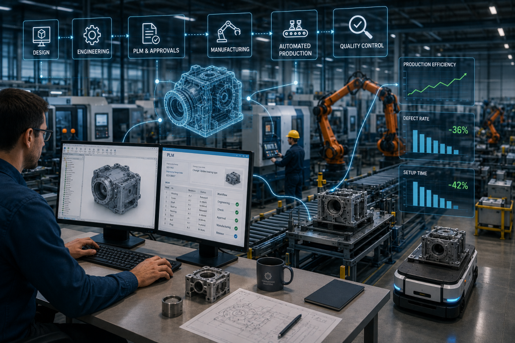 Industrial automation in manufacturing: where CAD/PLM solutions make a real difference
