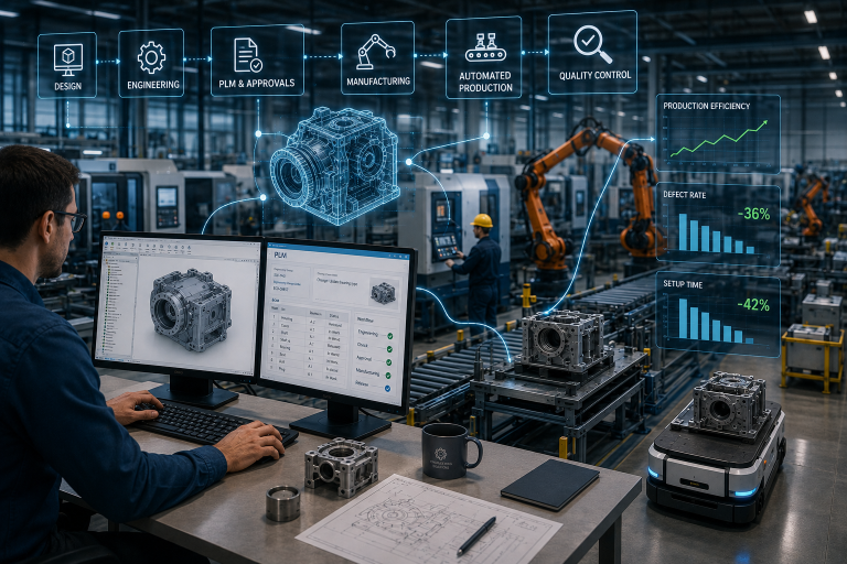 Automazione industriale nella produzione: dove le soluzioni CAD/PLM producono risultati concreti